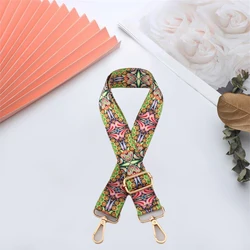 Reemplazo de correas cruzadas para mujer, asas anchas ajustables de estilo étnico para bolsos Diy, correa de bolso de hombro con patrón colorido