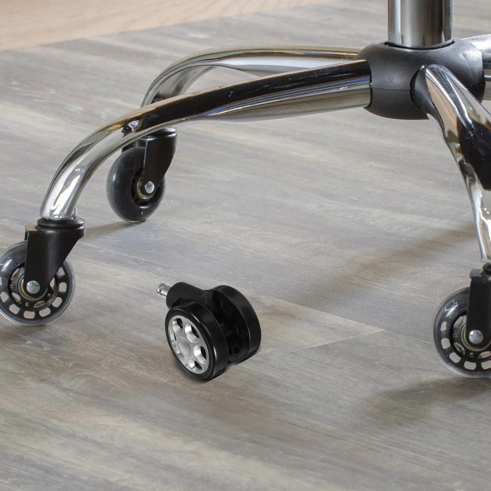 5Pcs Office Chair Caster Wheels Replacement Heavy Duty Swivel Rolling Casters Locking Chair Wheels for Gaming Computers Hardwood