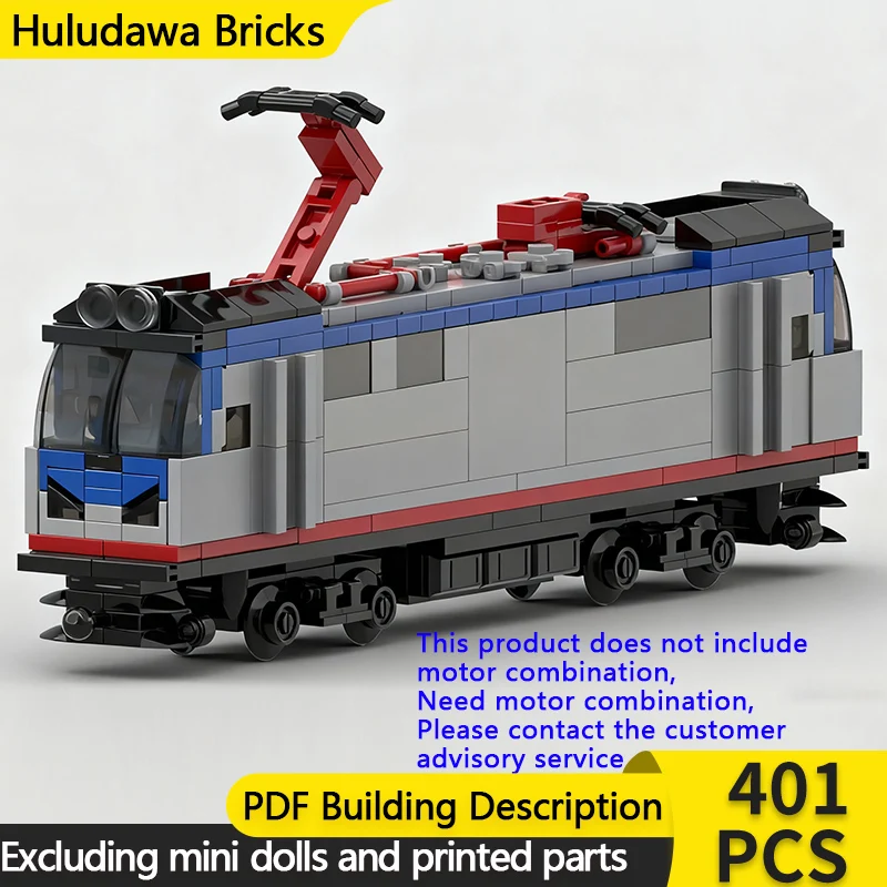 

City Car Model MOC Building Bricks ACS-64 Electric Locomotive Train Modular Technology Gifts Holiday Assemble Children Toys Suit