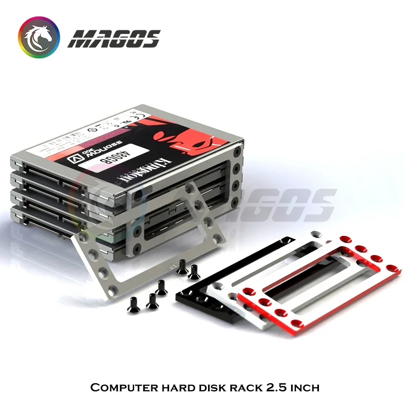 4-bit 2.5 inch HDD Rack SSD Extended HDD Edge Desktop Aluminum Alloy External Computer Hard Drive Rack 2.5 inch 3 digits; 2-bit