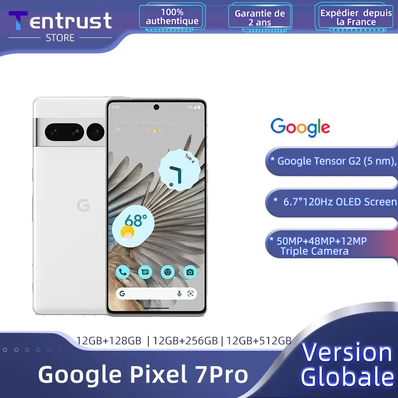 Google Pixel 7 Pro 5G Smartphone 12GB RAM 128GB/256GB ROM 6.7