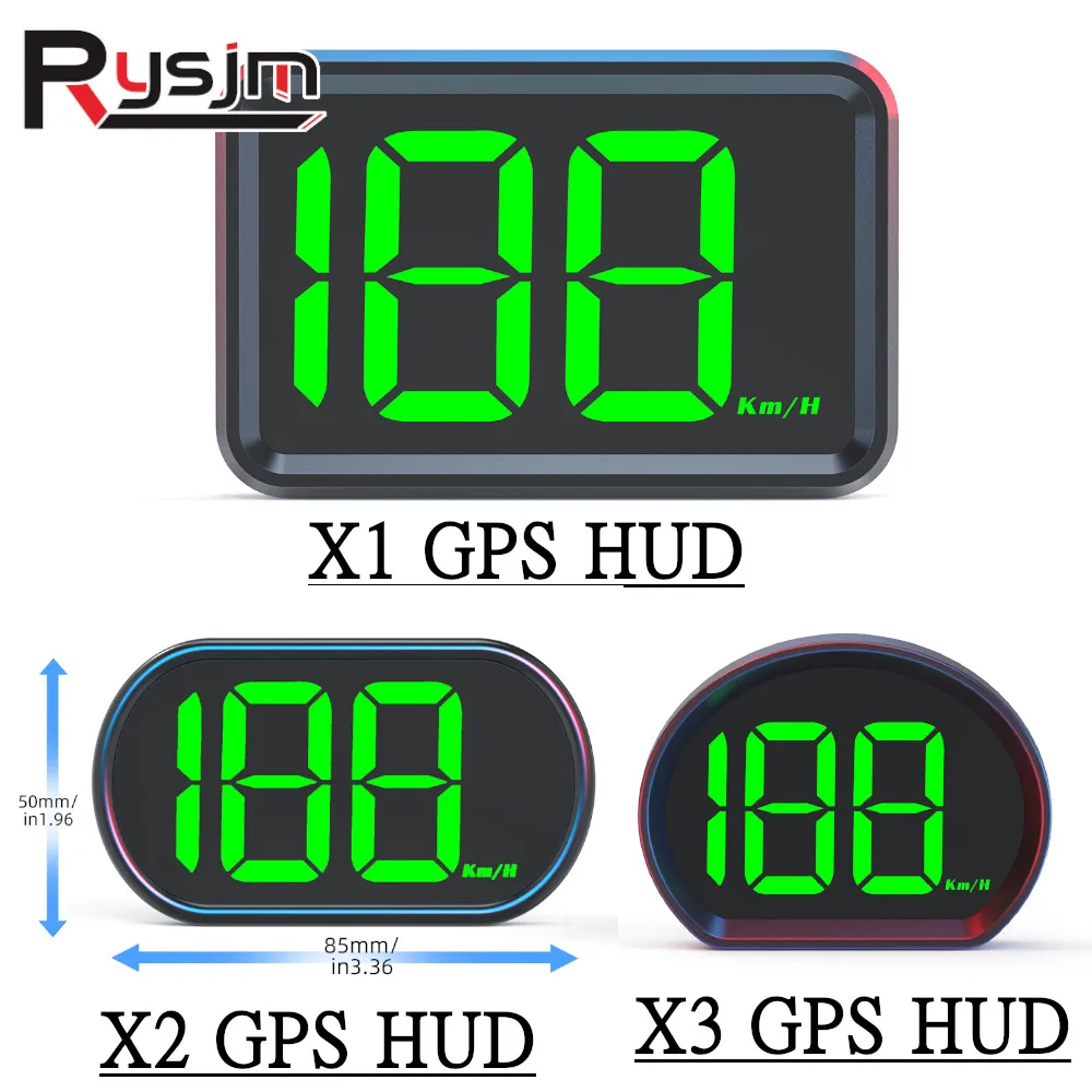 Car Head Up Display X1 X2 X3 GPS System Speedometer for All Cars 2 Inch Big Font Speed Meter KMH Auto Electronics Accessories