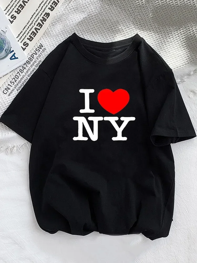 

Футболка женская графическая с надписью «I Love NY New York», Y2K