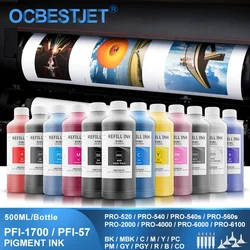 PFI1700 500ML Pigment Ink For Canon PFI-1700 PFI2700 pfi3700 PRO-520 540 540s 560s PRO 2000 4000 6000 6100 2600 4600 6600 4600S