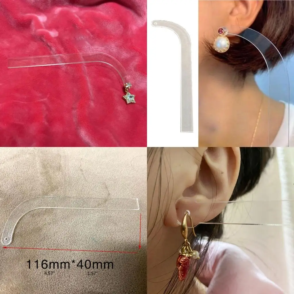 10 Acrylic Earrings Fitting Bar Earring Wearing Effect Fast Try On Display