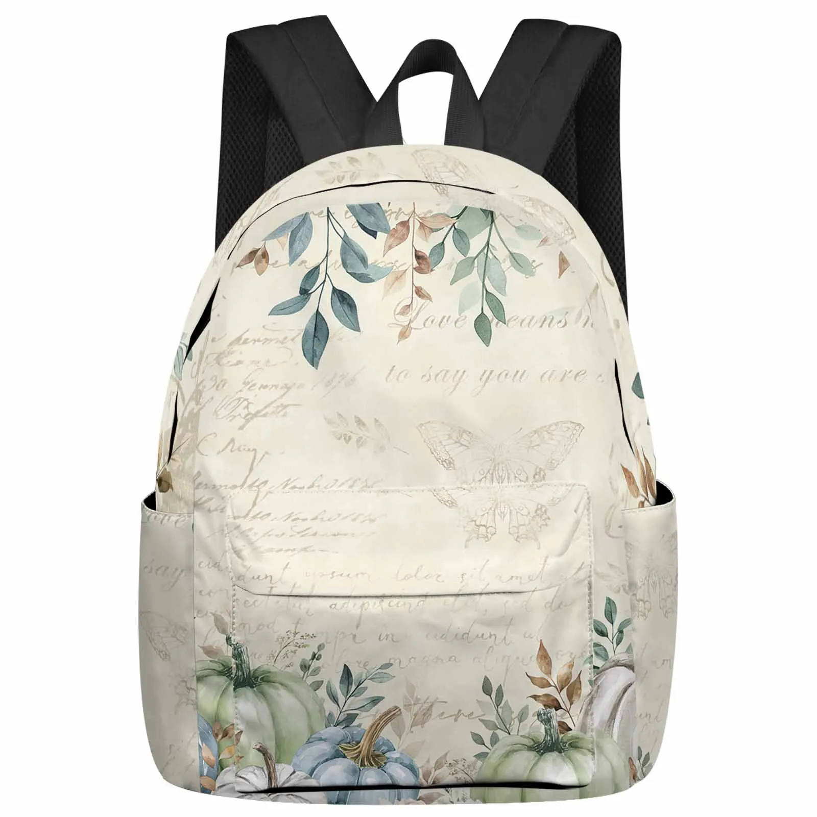 

Thanksgiving Autumn Leaves Backpacks Teenagers Student School Bags Laptop Custom Backpack Men Women Travel