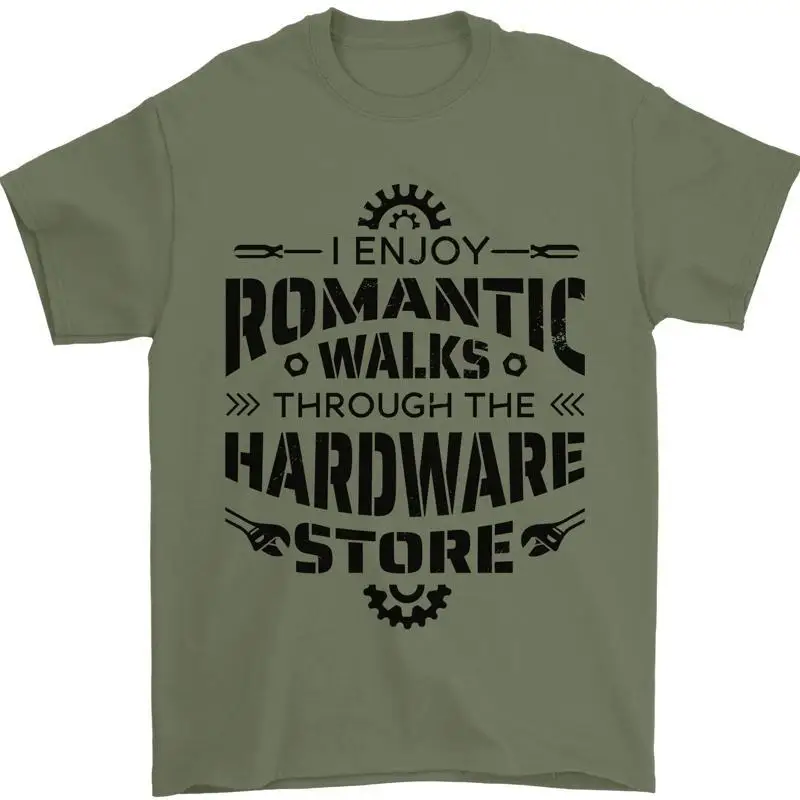 Romantic Walks Hardware Shop Craftsman DIY T-Shirt 100% Cotton
