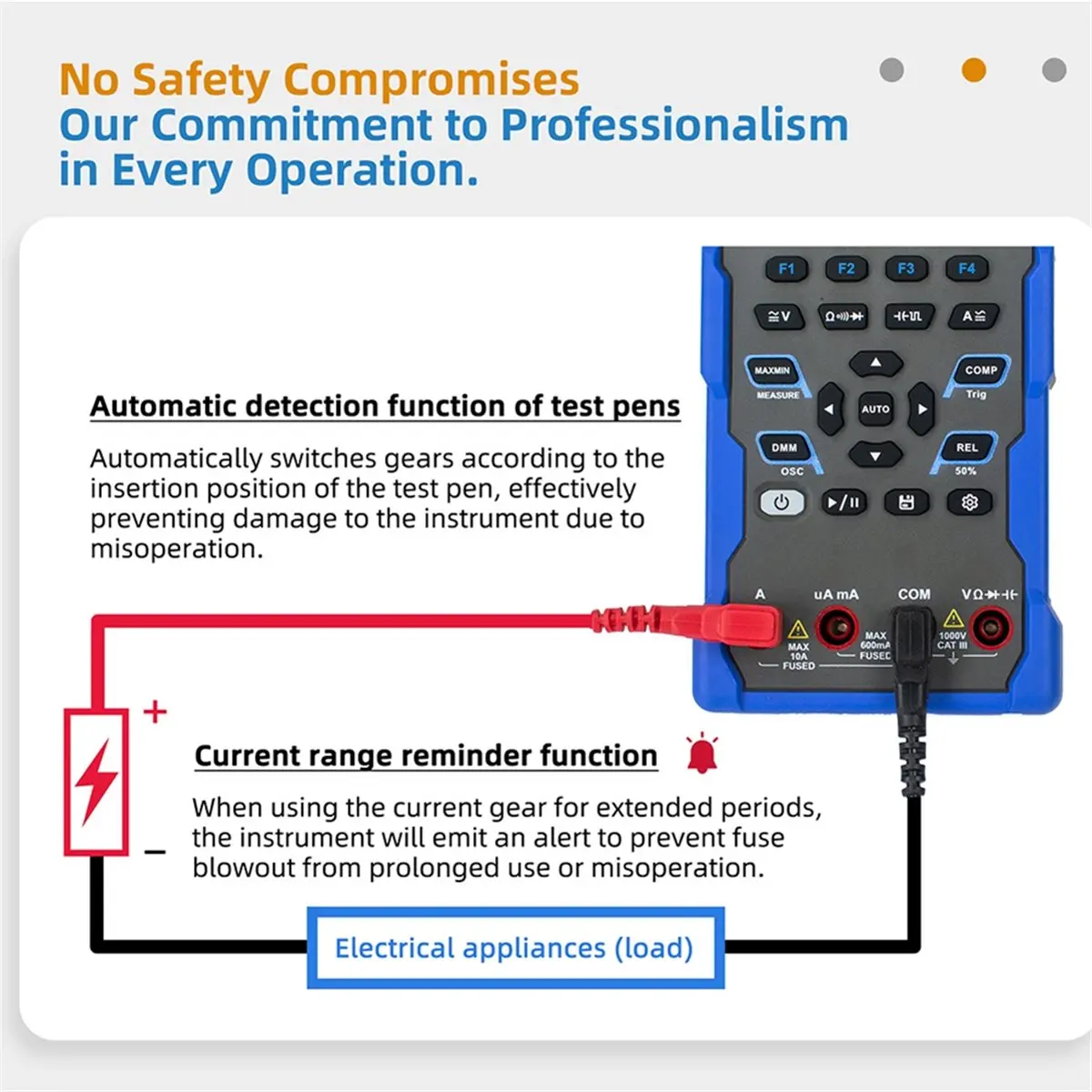 DT75BG  HDS160 Oscilloscope Multimeter,4 1/2 Digit True RMS Multimeter,1MHz Digital Oscilloscope,Voltmeter Current Measure