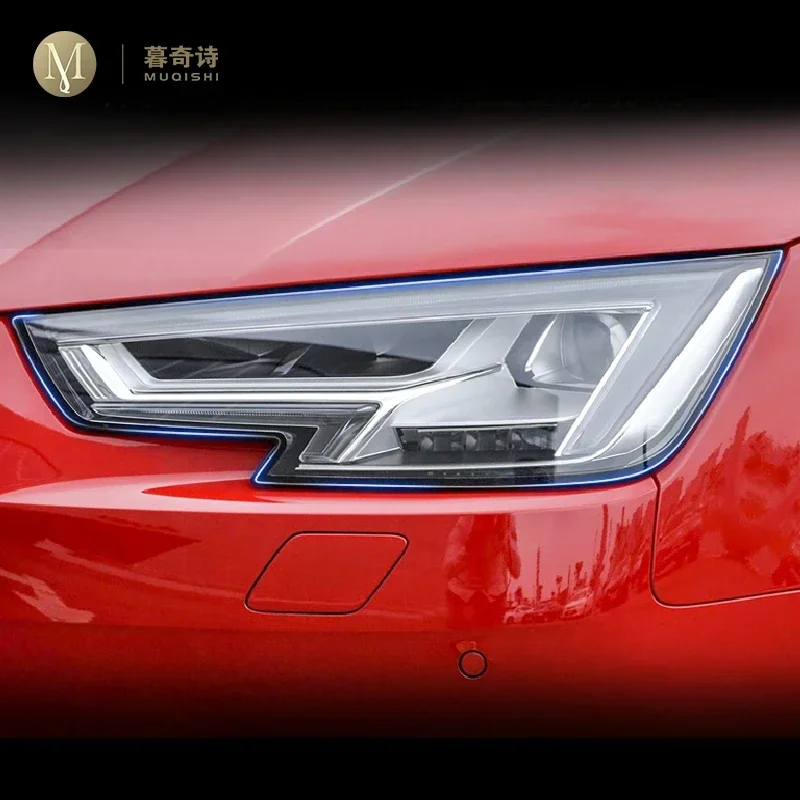 

Car Exterior PPF protective film Headlamp scratch protection TPU transparent film Smoked black refit For Audi A3 8Y 2020-2023