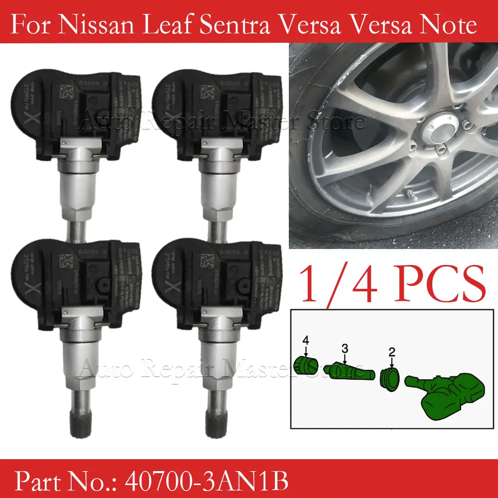 TPMS Tire Pressure Sensor 315MHz For Nissan Leaf Sentra Versa Versa Note 40700-3AN1B 40700-3AN1A