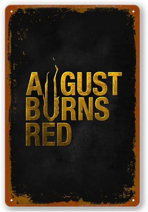 August Burns Red Benjamin Poster Tin Sign Vintage Metal Sign Bar Club Wall Art Decoration 8X12 Inches