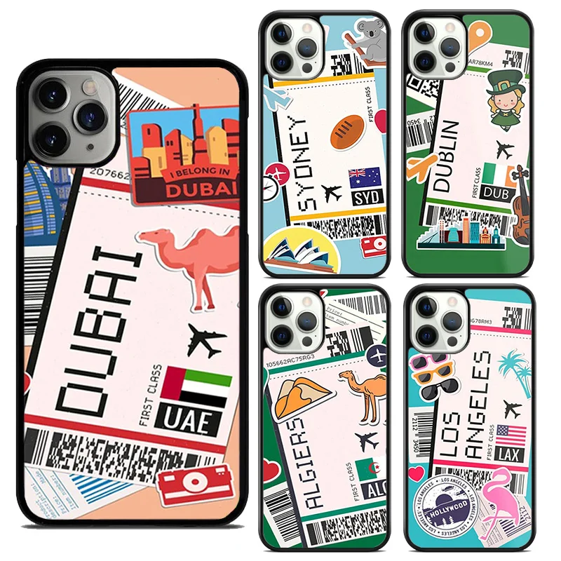 SYDNEY BOARDING PASS Traveltickets Phone Case Cover For iPhone 16 15 14 plus XS XR 11 12 mini 13 pro max coque Fundas