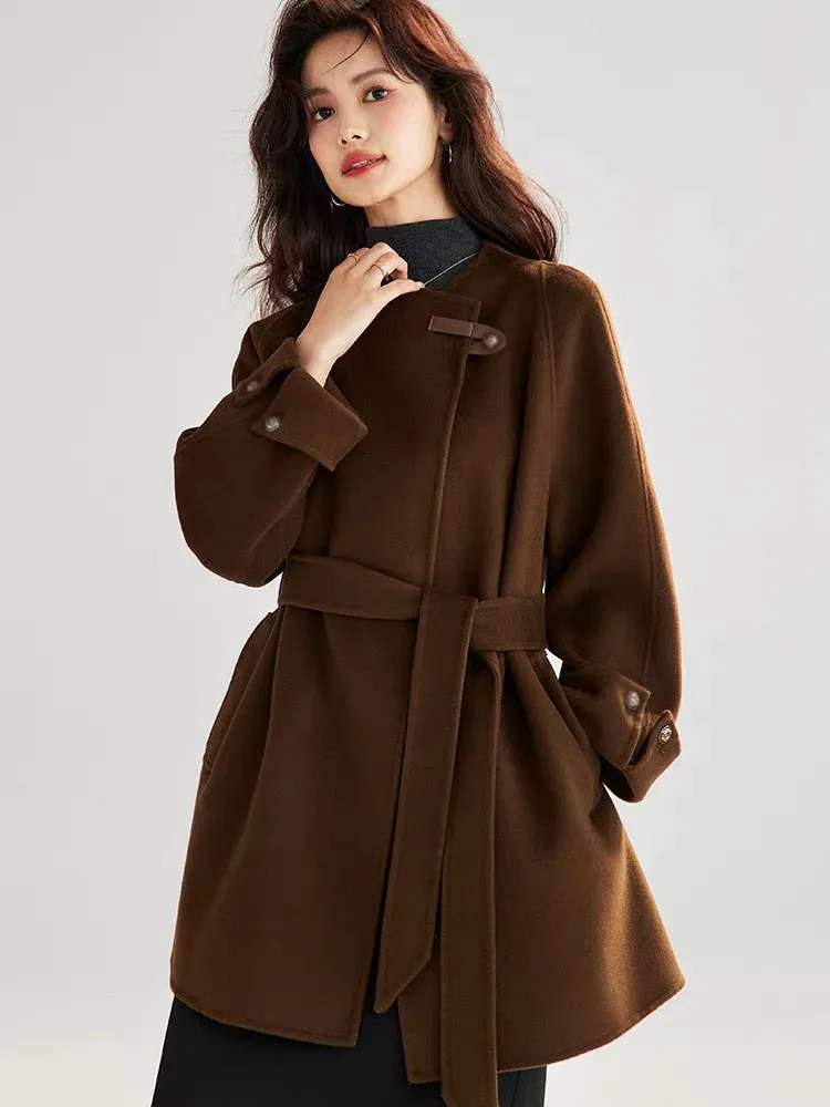 

Fashionable new double-sided nylon wool coat