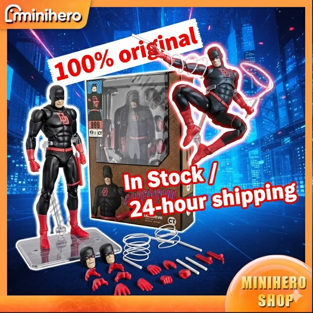 

В наличии: Фигурка Daredevil от Ct Toys, Mafex 223, черная версия, SHF, аниме-фигурка, подвижная модель для коллекционеров