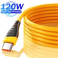 120W 6A USB Type C Cable Super Fast Charing Line For Xiaomi Samsung Huawei Honor Quick Charge Data Cords USB C Cables 1M/1.5M/2M