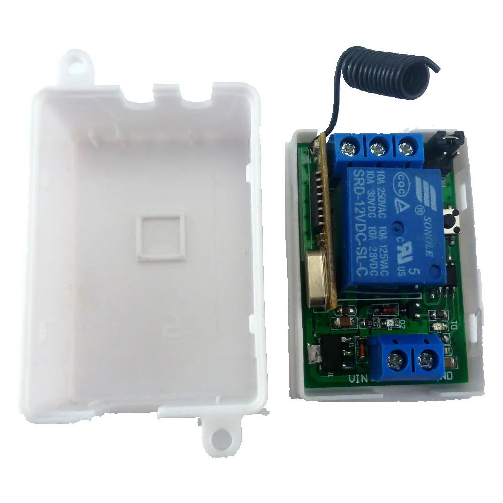 Einkanaliger kabelloser HF-Controller-Schalter mit Riegelfunktionen für EV1527 PT2262 ASK, 433M DC 12V