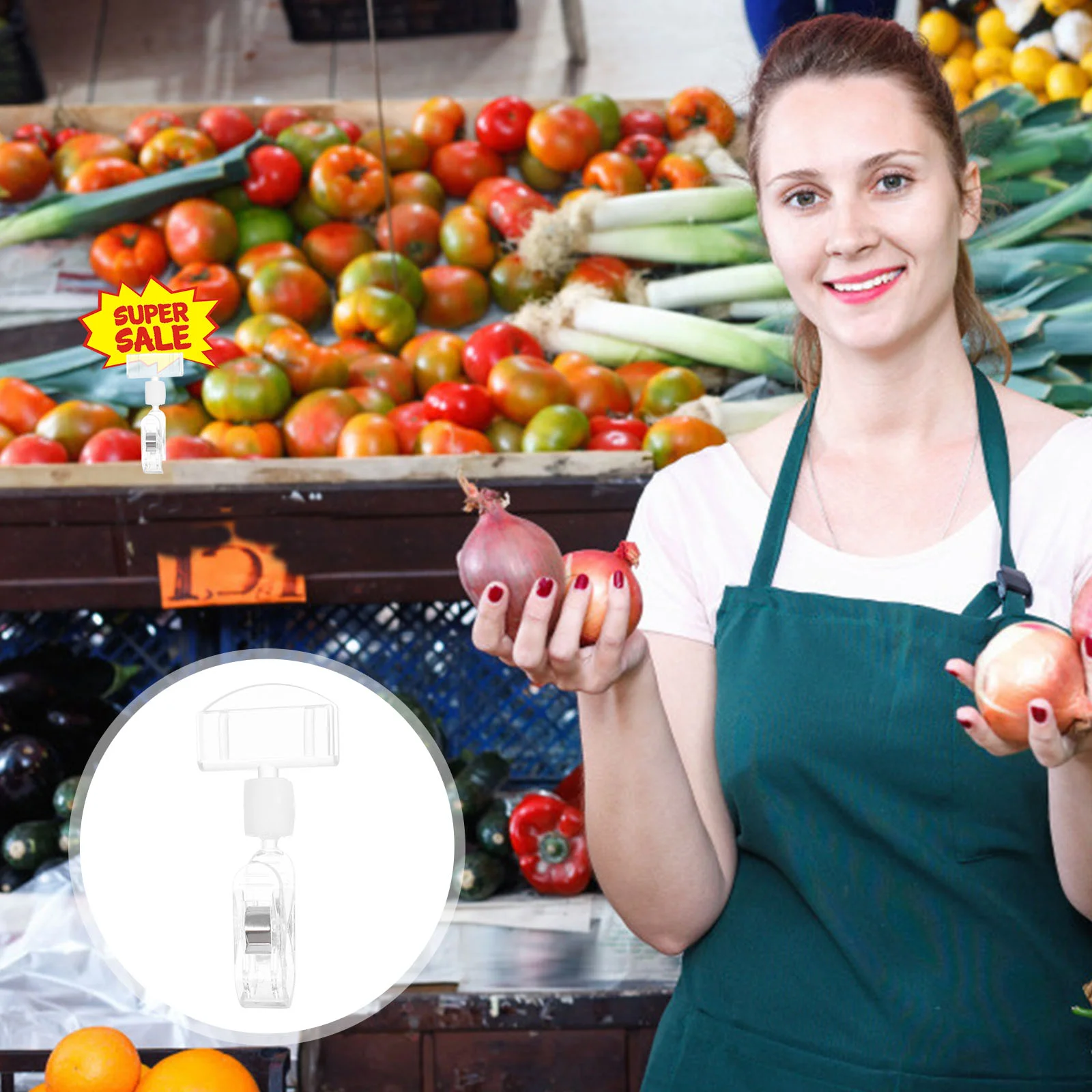 10 Pcs Sign Holder Stand Display Pop Advertising Clip Rack Shelf Labels Price Shelves