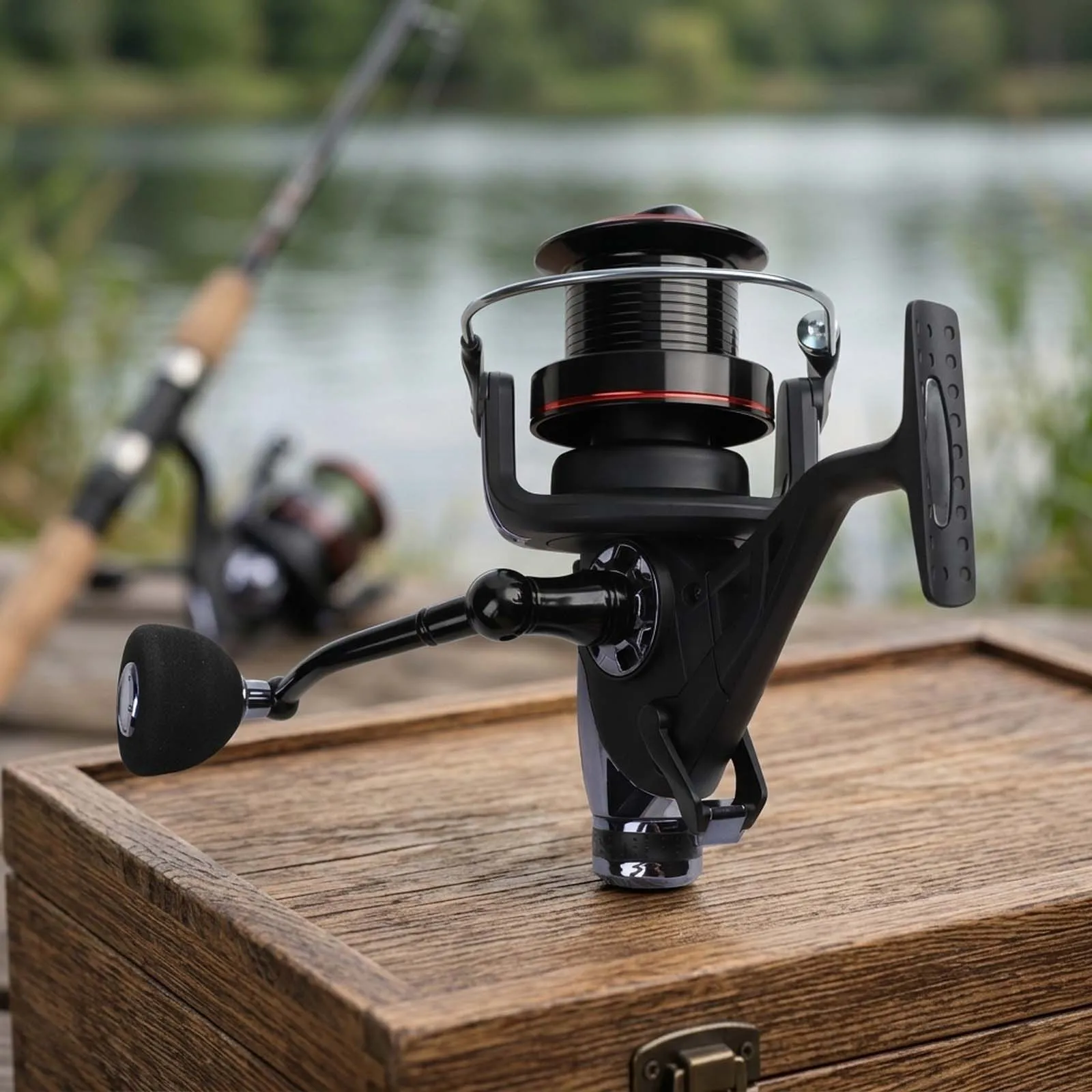 Dual Brake System Large Carp Reel 19*17.4*12cm Dual Brake Reel 4.1 1 Gear Ratio 10 1 Bearings Smooth Retrieve Action