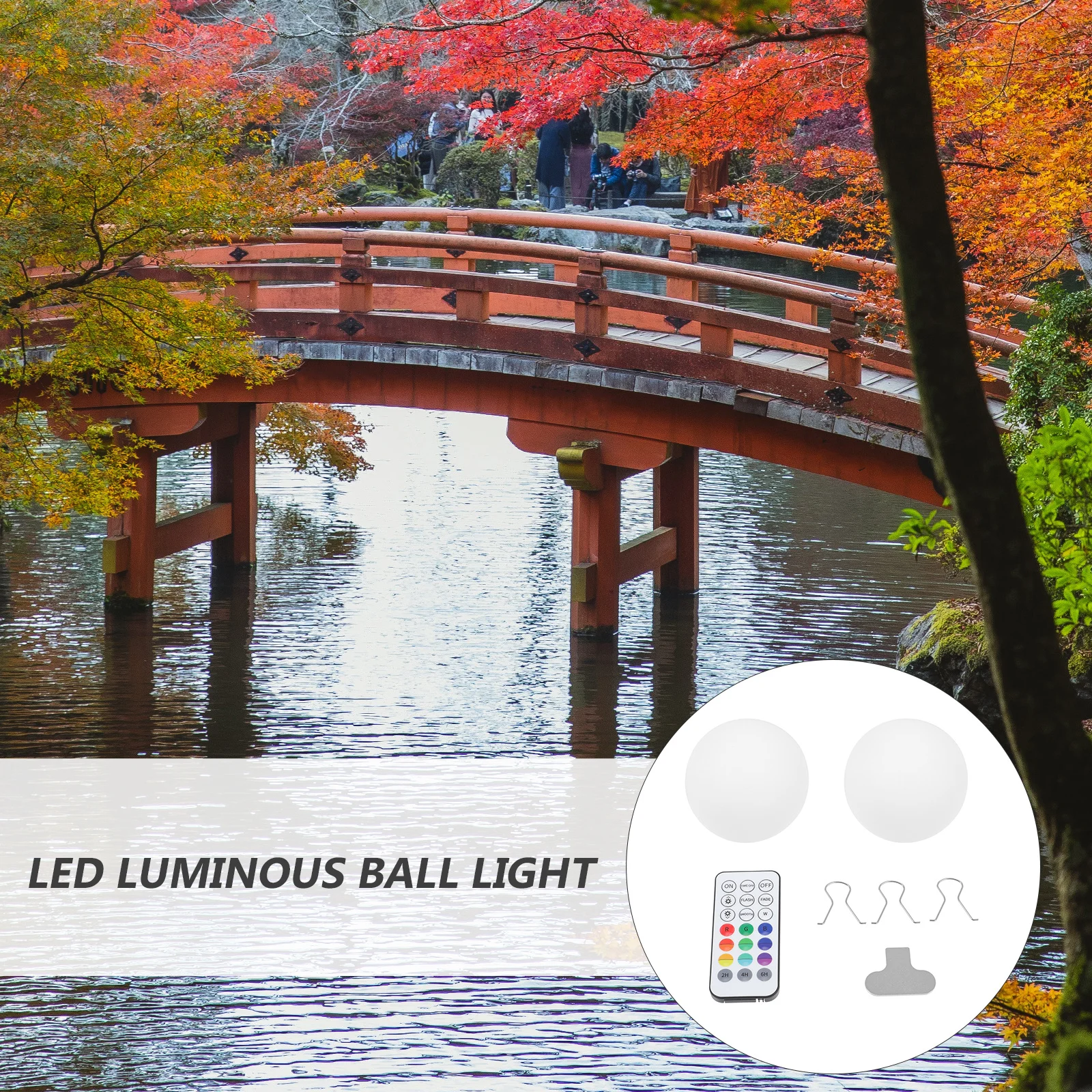 2 قطعة LED مضيئة كرة مستديرة أضواء في الهواء الطلق حديقة ديكورات للباحة الملونة مقاوم للماء مصابيح عائمة لحزب بركة الحديقة #5