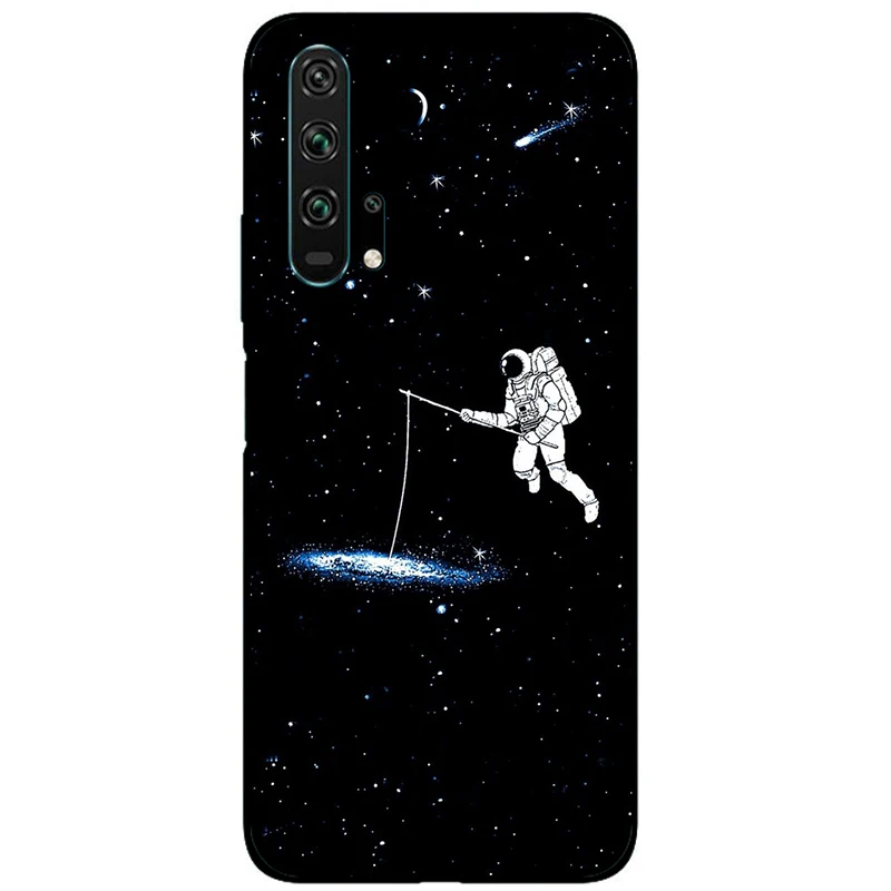 For Honor 20 Pro Case Black TPU Case For Honor 20 Pro Animal Style Back Cover For Huawei Honor 20 Pro Soft Silicone Case 20Pro