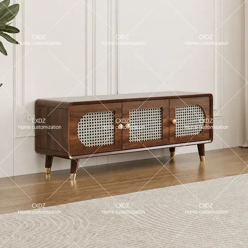 Rattan Shoe Changing Stool with Storage Solid Wood Shoe Cabinet Multi Layer Seated Bench for Entryway Hallway Indoor Home
