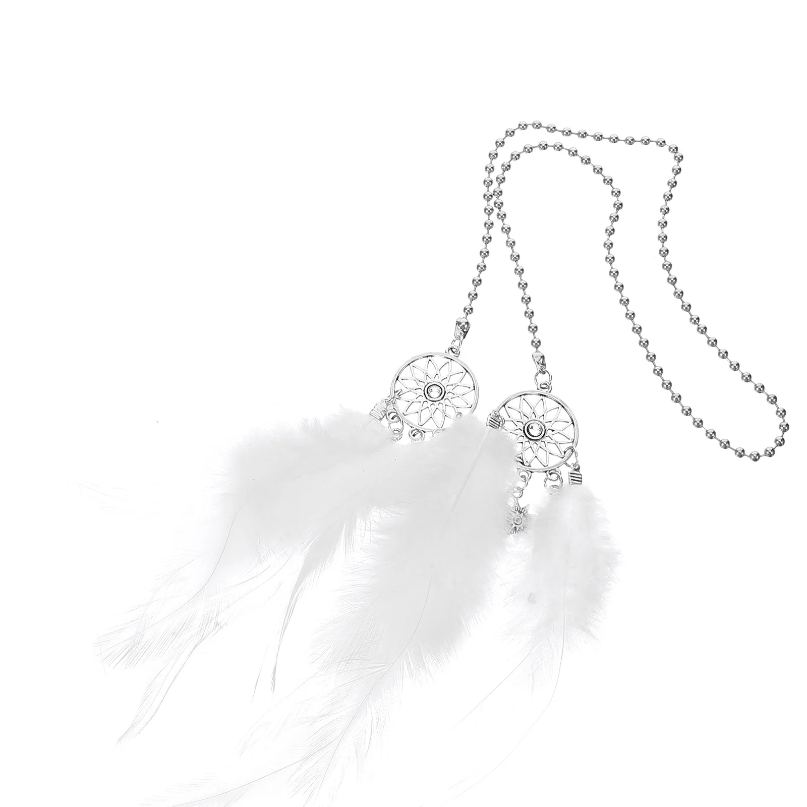 

White Mirror Dreamcatcher Decor Pendant Accessories Car Dreamcatcher Car Decoration Supply Interior Decor