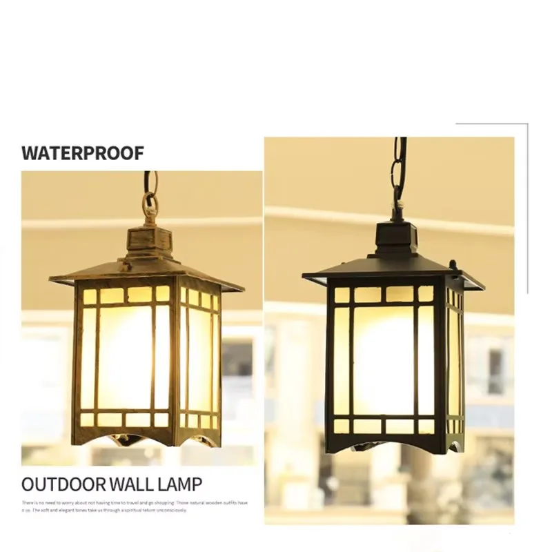 Solar 7 Inch Chandelier Outdoor Waterproof Retro Balcony Aisle Corridor Gazebo Light  Garden Grape Trellis