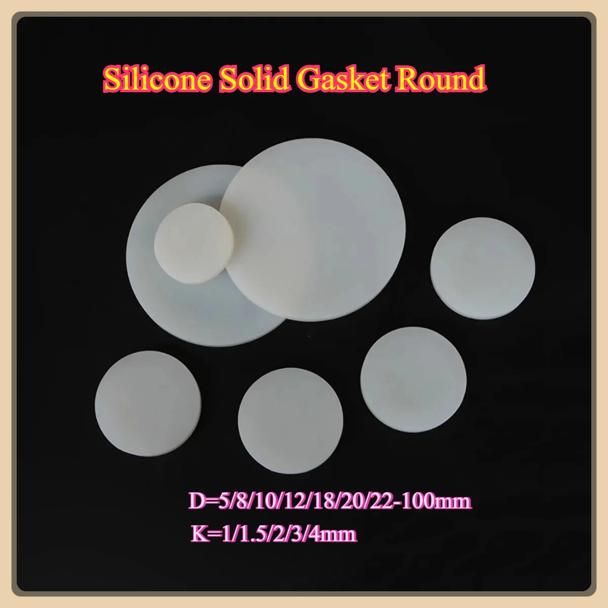 

Silicone Solid Gasket Round Shock Absorption Anti Slip Flat Pad
