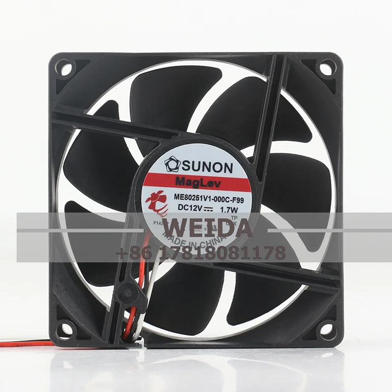 SUNON ME80251V1-000C-F99  8CM DC12V 1.7W 80*80*25MM chassis Quiet cooling fan