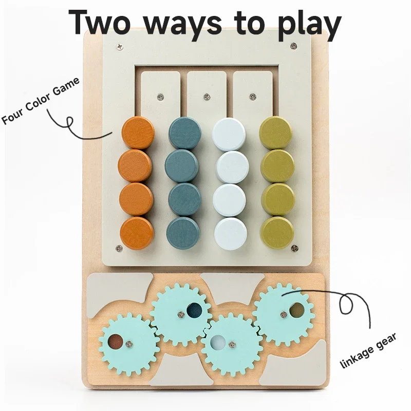 Montessori Children Wooden Color Matching Puzzles Game Toys Kids Learning Toys Early Education Logic Thinking Training Toys Gift