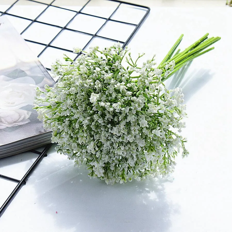 

Gypsophila Artificial Flowers Bridal Accessories Christmas Home Decor Vase Dining Indoor Bonsai Diy for Wedding Holiday Supplies