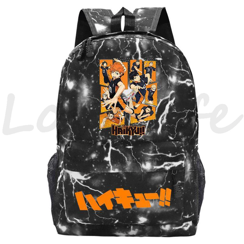 Japan Anime Haikyuu Children\'s Backpack Boys Girls Cartoon Print Schoolbag Harajuku Students Anime Backpacks Back To School Gift