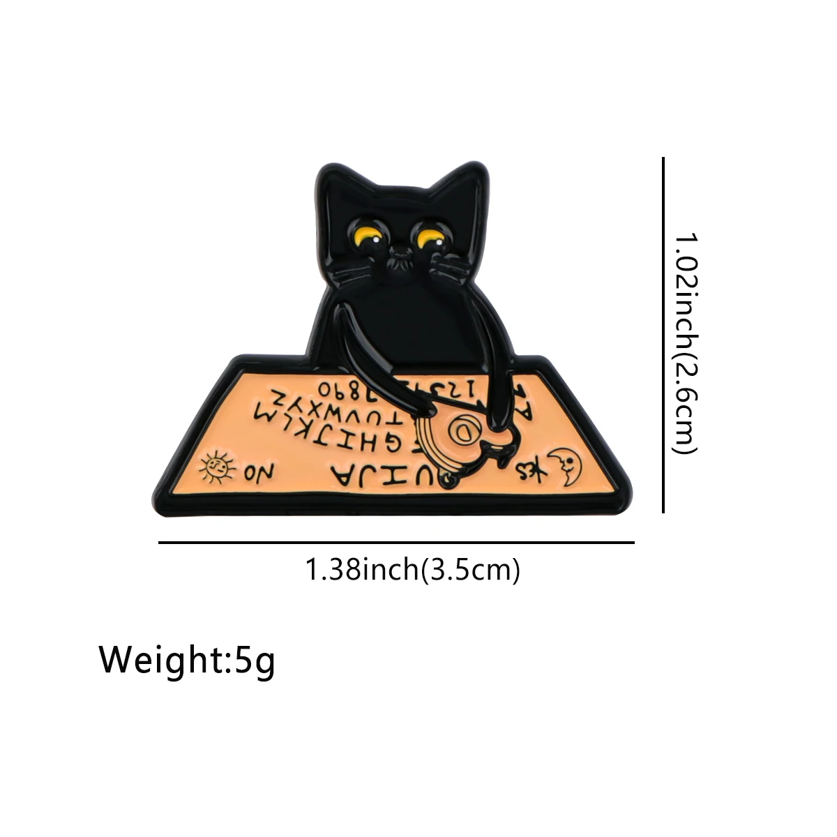 Black Cat Witch Divination Enamel Pin Men Women's Brooch on Bags Lapel Pins for Backpack DIY Badges Jewelry Accessories