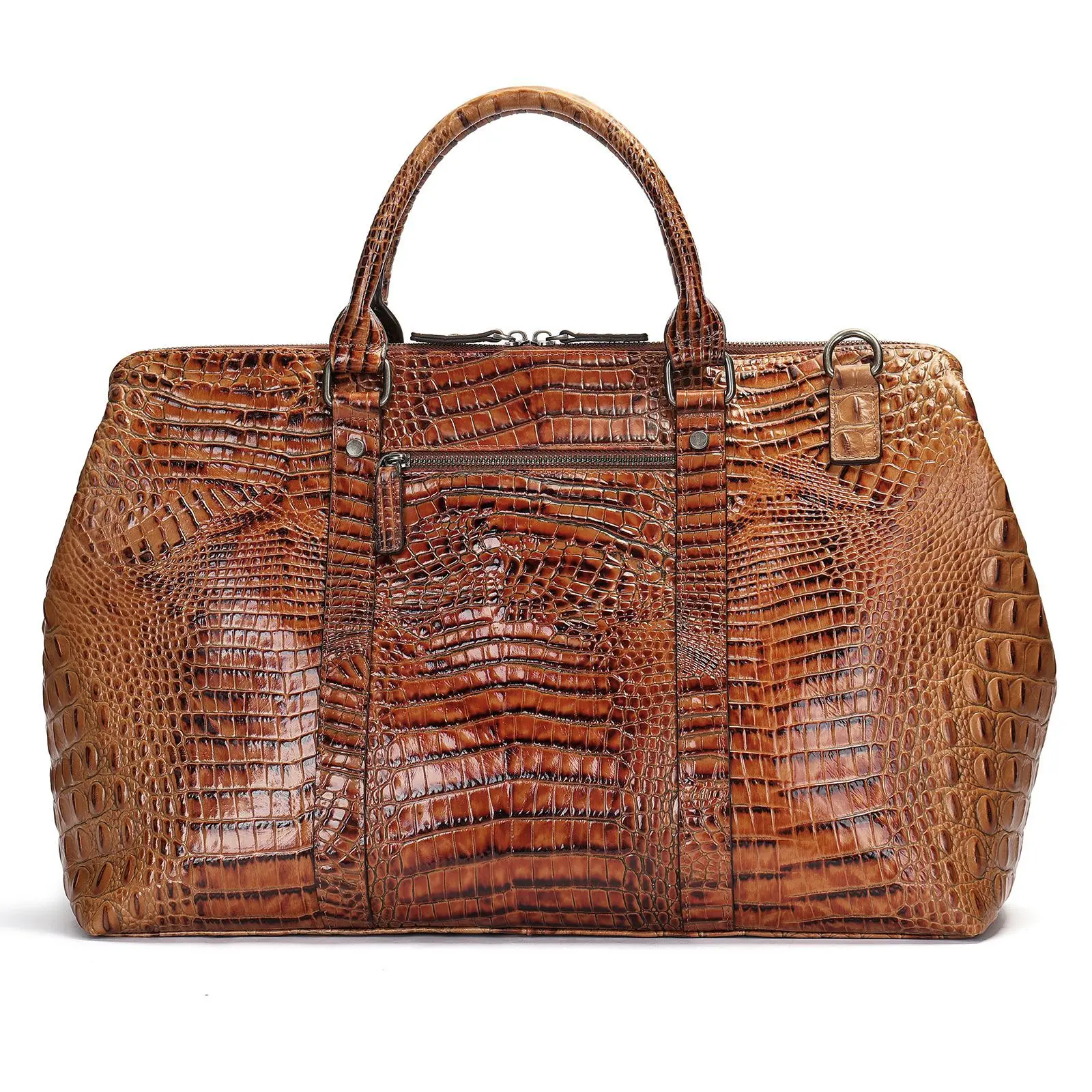 

Мужская кожаная сумка с крокодиловым узором, короткая сумка для деловой поездки, ручная сумка-тоут, сумка для багажа, винтажные дорожные сумки