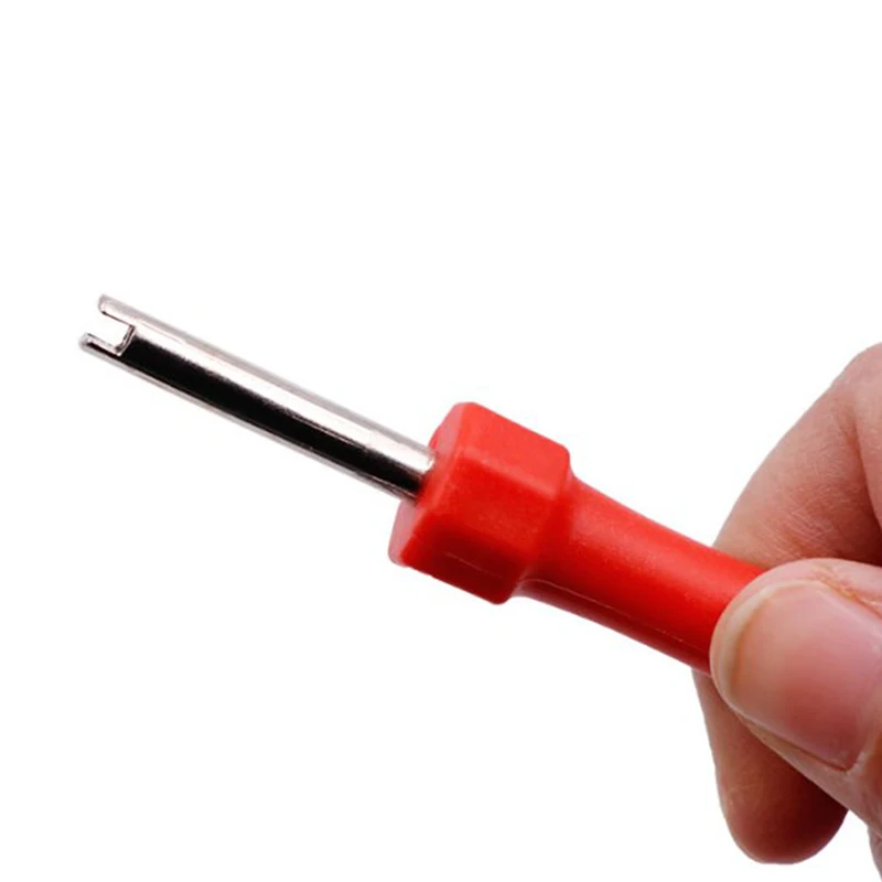 Tire Valve Core Removal Tools Wrench Plastic Handle Iron Plated Wrench Core Repair Hand Tool for Car Bike Bicycle Motorcycle