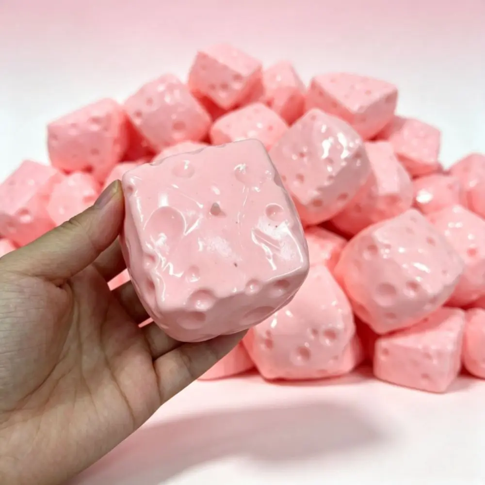 Creative Hand Relax Cheese Squishy Moldable Non-bounce Crunch Squishy Pinch Fidget Handmade Ball Adults