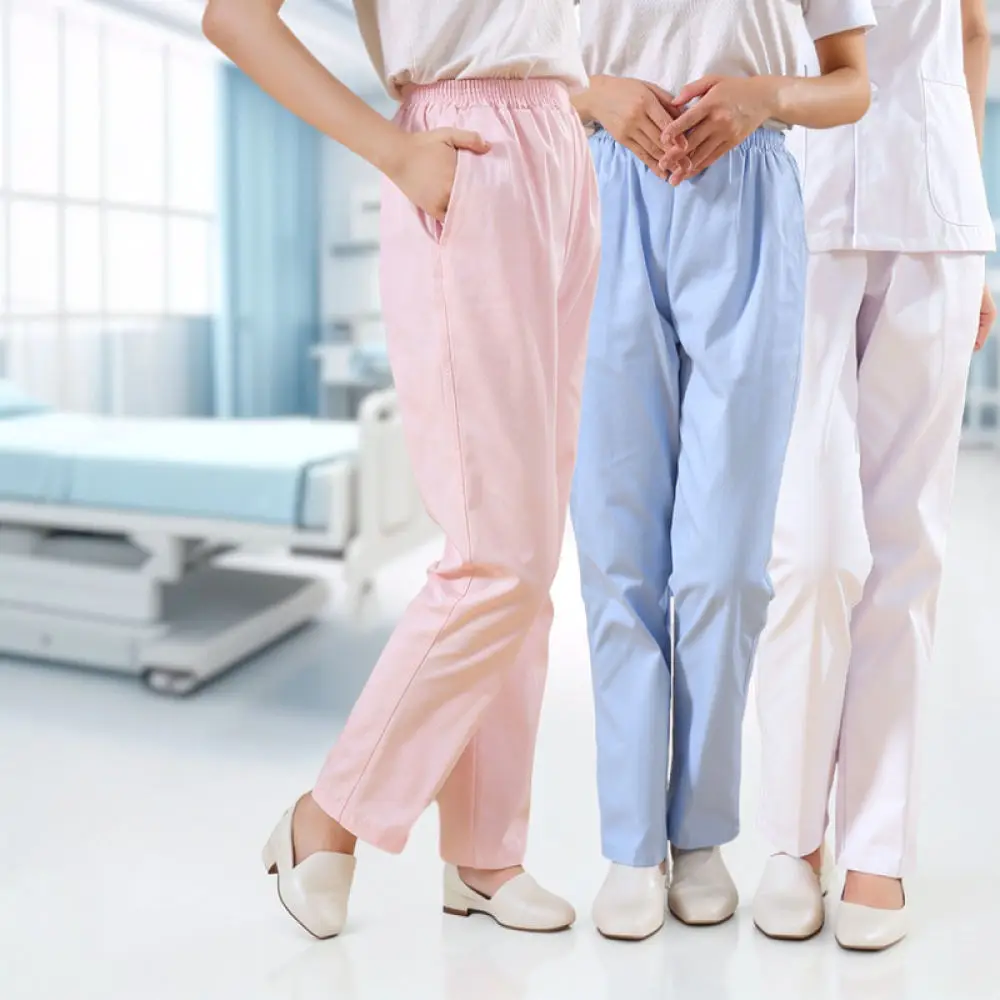 Comfortable Nurse Working Pants For Muboshu Elastic Hospital Trousers Unisex Medical Apparel Uniform Scrub Bottoms