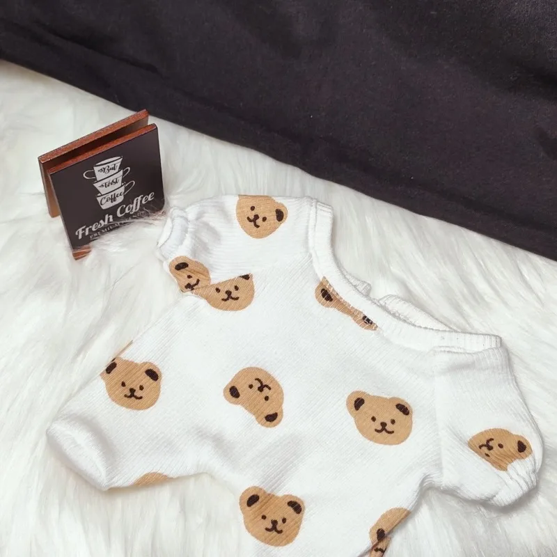 Crawling Suit 20cm Cotton Doll Dress Bodysuit Pajamas Cotton Doll Clothes Sweet Camera Suit Plush Toy Clothes Doll Accessories