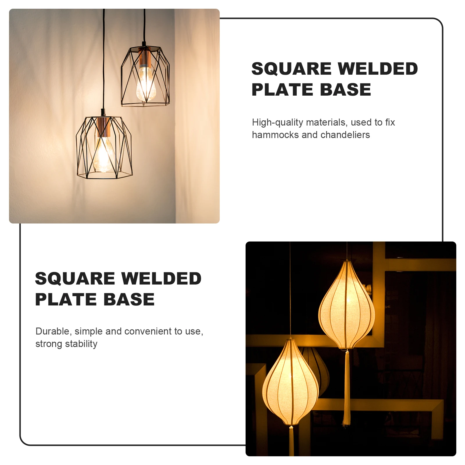 

2pcs Fixed Grommet Plate Heavy Duty Eye Hook Stainless Steel Swing Hanger Bracket Mount Anchor Ceiling Outdoor Furniture