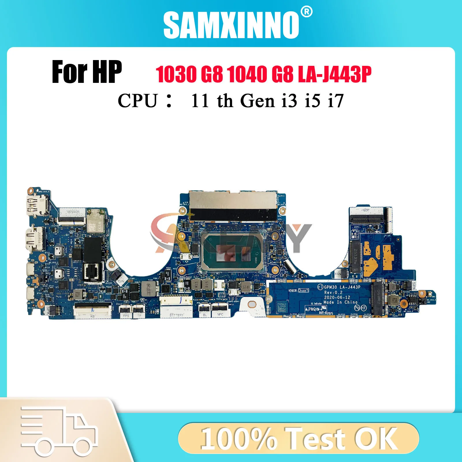 

LA-J443P для ноутбука HP EliteBook X360 1030 G8 1040 G8, материнская плата M46738-601 M45832-601 с процессором i5 i7 11-го поколения, 16 ГБ ОЗУ