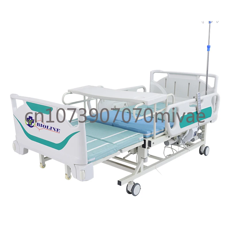 Hospital Furniture Clinic Patient Removable ABS Muti-Function Electronic Medical Care Nursing Bed Price with Toilet Urinal Hole