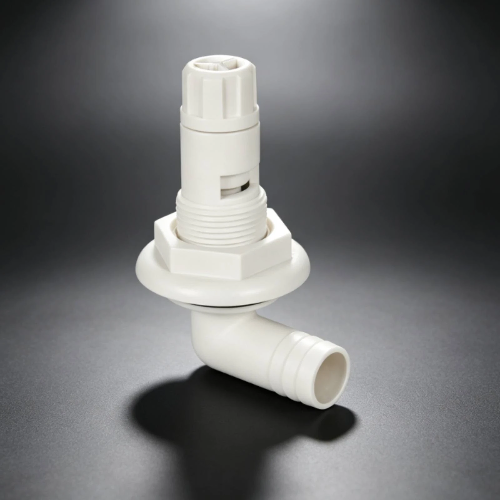Marine Valve with 90-Degree Elbow Compact Hardware for Boat Owners, Live Well Baitwell Marine Oxygen Valve Marine Shutoff