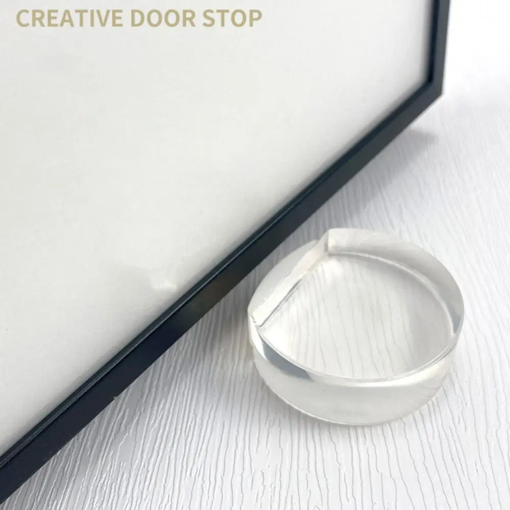 

Transparent Self Adhesive Transparent Door Stopper Light Weight Thickened Silicone Door Stop Invisible PVC Door Block Bedroom