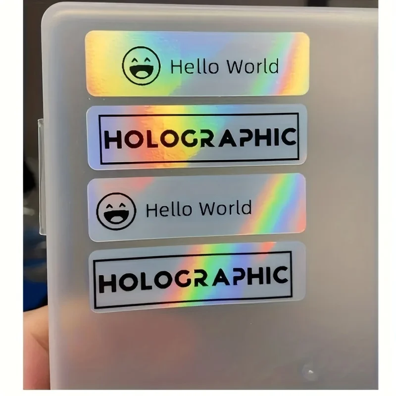 Étiquettes autocollantes thermiques à paillettes arc-en-ciel – Auto-adhésives, imprimables, adaptées aux emballages cadeaux de Noël, les étiquettes de prix et le bricolage