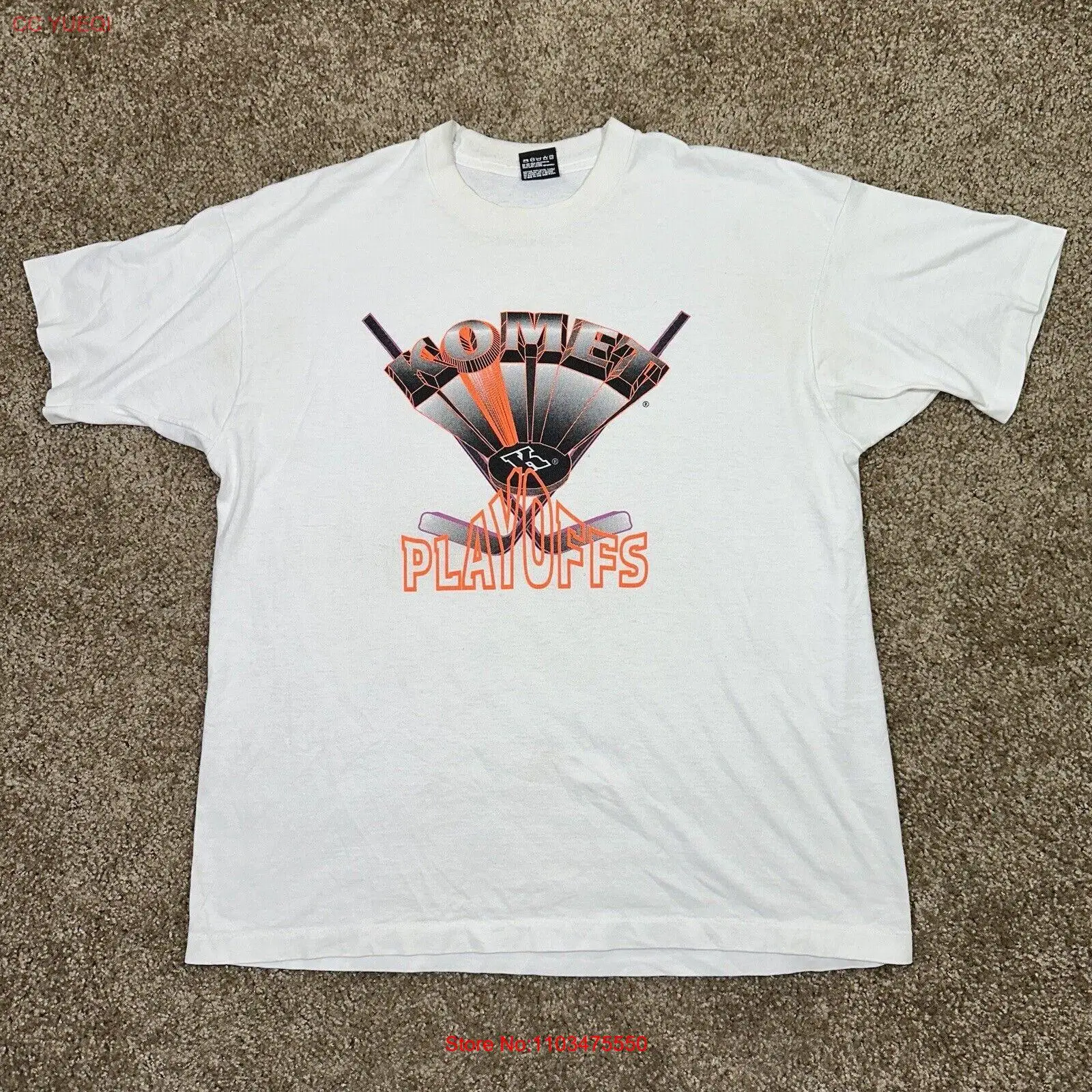 Винтажная футболка для хоккея 90s Форт Уэйн Komets ECHL размер XL