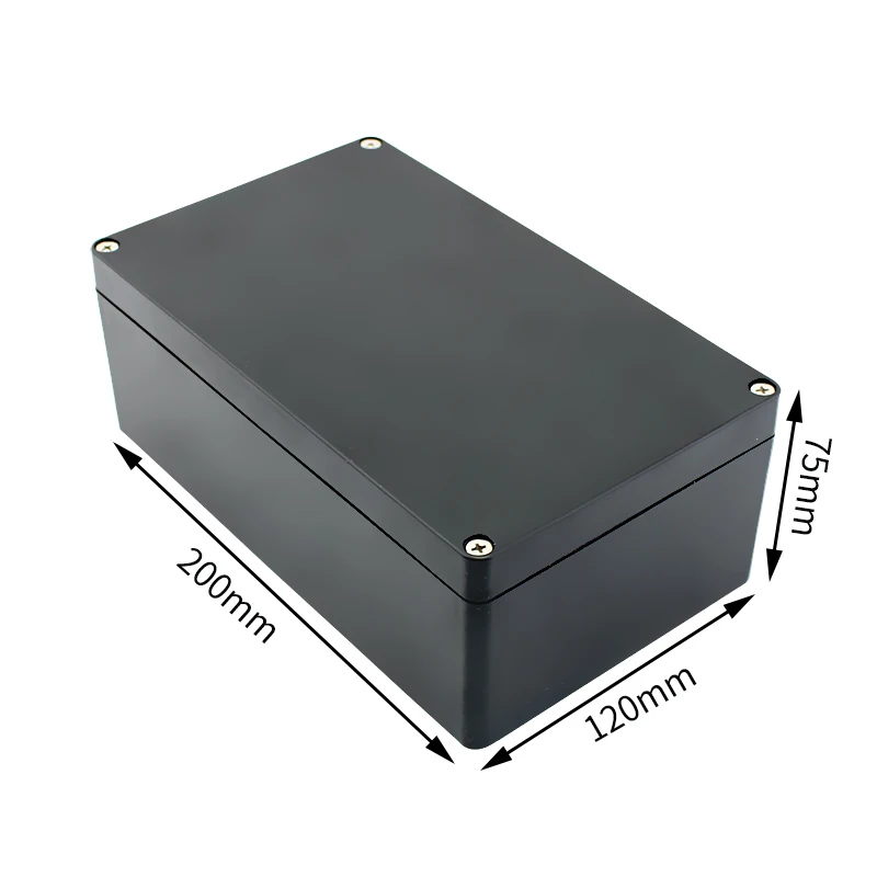 Black Box Outdoor waterdichte behuizing Plastic doos Elektronische projectbehuizing Instrument Waterdichte aansluitdoosbehuizing