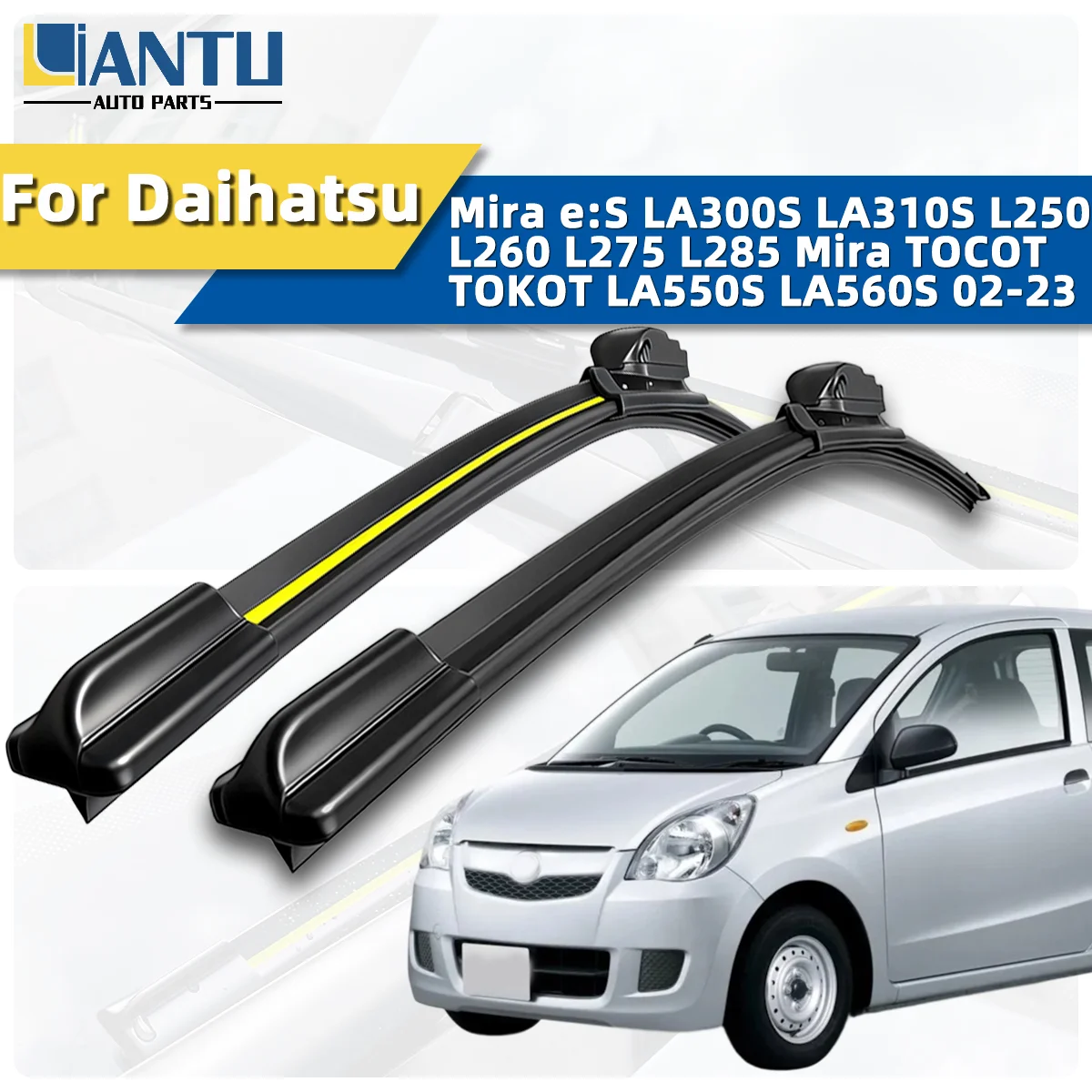 

2pcs Front Windshield Wiper Fit For Daihatsu Mira e:S LA300S LA310S L250 L260 L275 L285 Mira TOCOT TOKOT LA550S LA560S 2002-2023