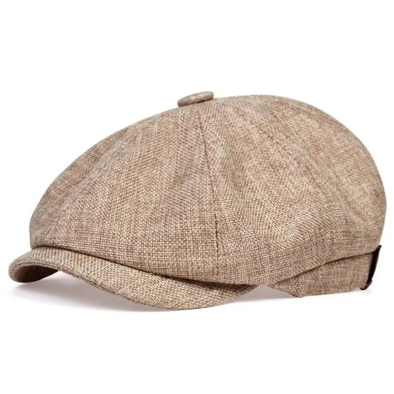 Men Vintage Herringbone Newsboy Cap Wool Blend Baker Boy Hat Retro Peaky Blinders Flat Cap Gentleman Outdoor Driving Beret Hat view 6