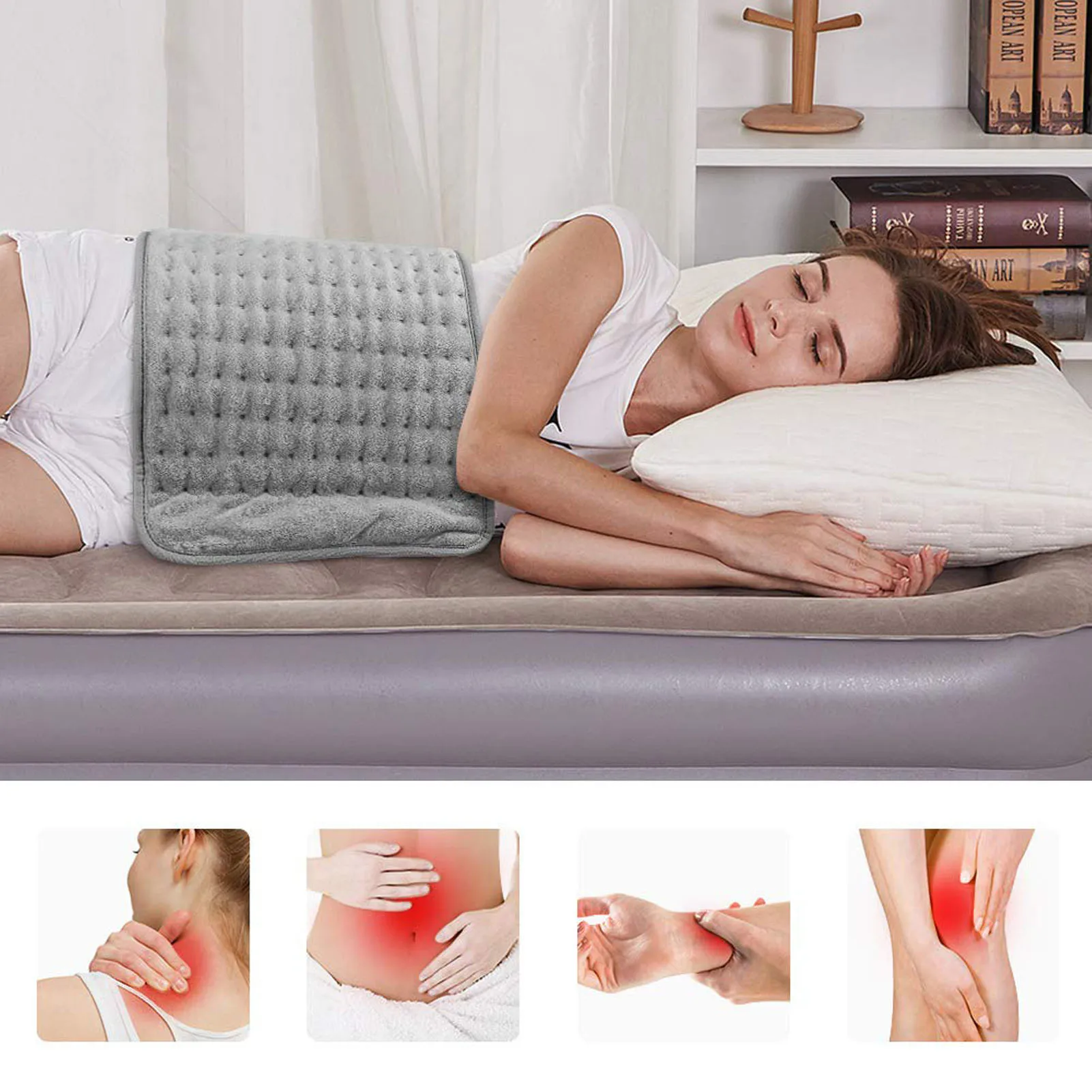 Electric Heating Pad Pain Relief Warmer Heat Blanket Avoid Burns 6 Gear Settings  Temperature Control  for Office