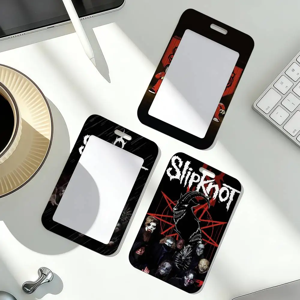 Band Card Holder Student ID Case Daily Use Subway Commute Work Cover Office School Bus Protector  S-Slipknot
